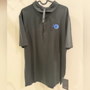 Black Polo Shirt with Blue Basketball Logo (Orlando Magic)